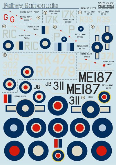 Print Scale PSL72091 1:72 Fairey Barracuda 1