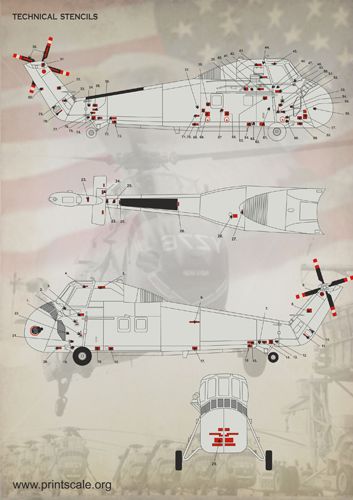 Print Scale PSL72092 1:72 Sikorsky H-34 Part-2 1