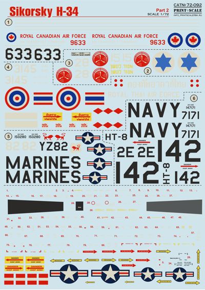Print Scale PSL72092 1:72 Sikorsky H-34 Part-2 1