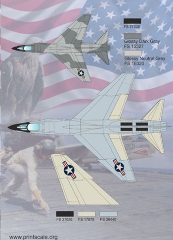Print Scale PSL72095 1:72 Vought F-8 Crusader 1