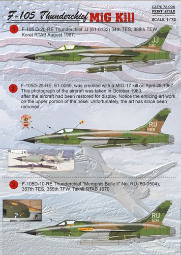 Print Scale PSL72096 1:72 Republic F-105D Thunderchief 1