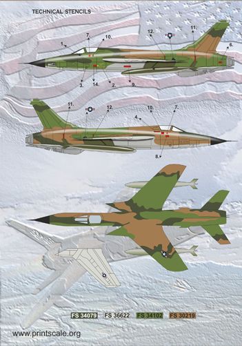 Print Scale PSL72096 1:72 Republic F-105D Thunderchief 1