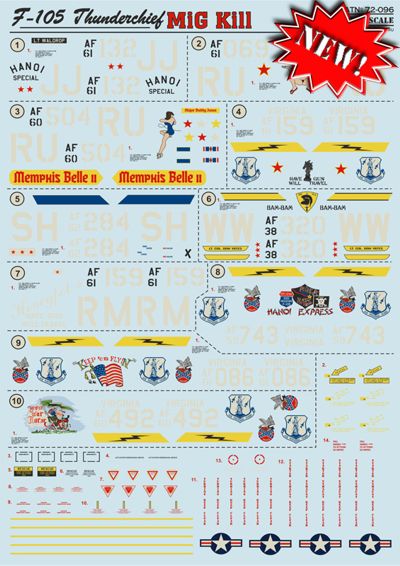 Print Scale PSL72096 1:72 Republic F-105D Thunderchief 1