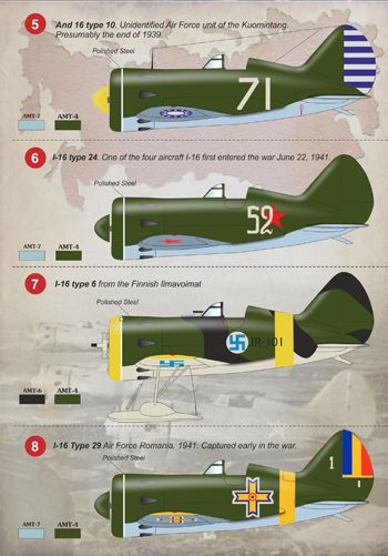 Print Scale PSL72101 1:72 Polikarpov I-16 1