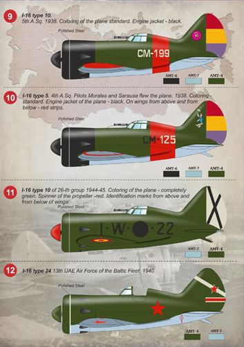 Print Scale PSL72101 1:72 Polikarpov I-16 1