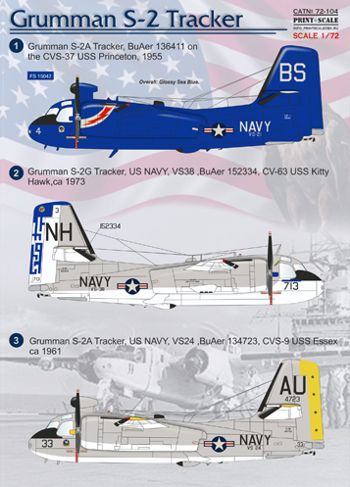 Print Scale PSL72104 1:72 Grumman S-2 Tracker 1