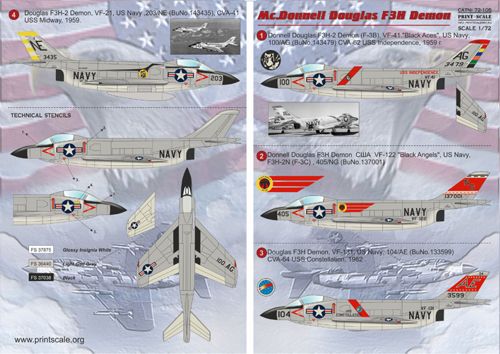Print Scale PSL72105 1:72 McDonnell F-3 Demon 1