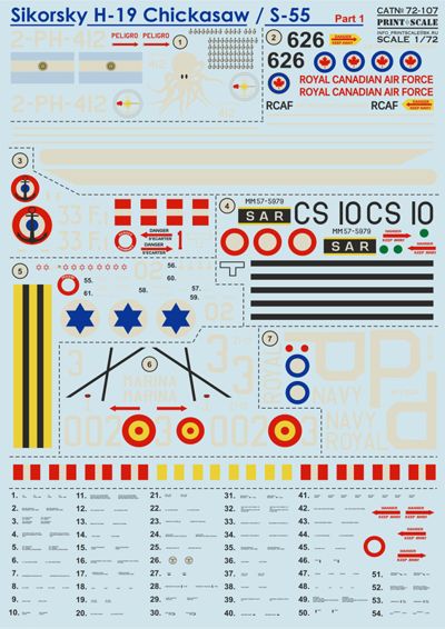 Print Scale PSL72107 1:72 Sikorsky H-19 Part 1 1