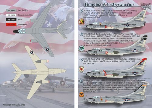 Print Scale PSL72109 1:72 Douglas A-3 Skywarrior 1
