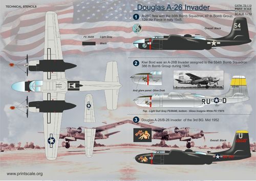 Print Scale PSL72110 1:72 Douglas A-26 Invader 1