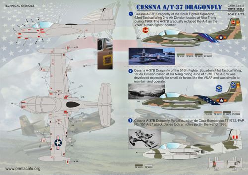 Print Scale PSL72111 1:72 Cessna A-37 Dragonfly 1