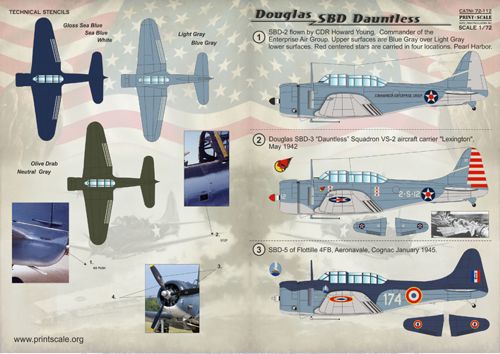 Print Scale PSL72112 1:72 Douglas SBD Dauntless 1