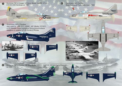 Print Scale PSL72113 1:72 Grumman F9F Panther and Cougar 1