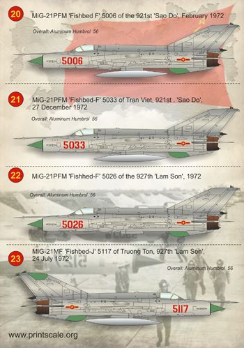 Print Scale PSL72116 1:72 MIG Air force of the Vietnam war 1