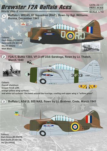 Print Scale PSL72117 1:72 Brewster F2A Buffalo 1