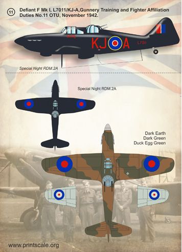 Print Scale PSL72120 1:72 Boulton-Paul Defiant 1