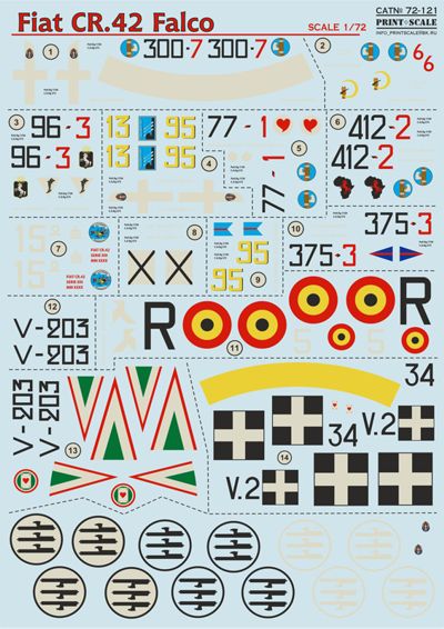 Print Scale PSL72121 1:72 Fiat CR.42 Falco 1