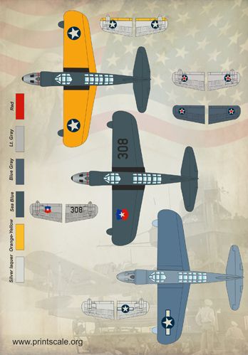 Print Scale PSL72122 1:72 Vought OS2U Kingfisher 1