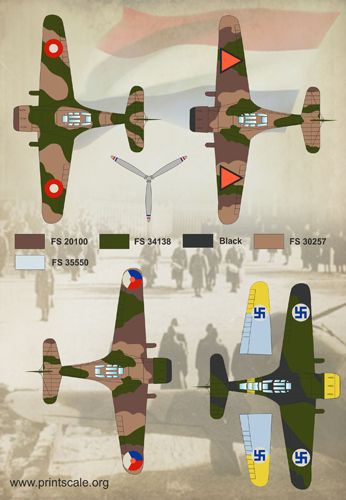 Print Scale PSL72123 1:72 Fokker D.XXI 1