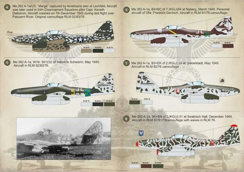 Print Scale PSL72125 1:72 Messerschmitt Me-262 'Schwalbe'
