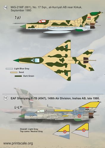 Print Scale PSL72126 1:72 MiG-19 & MiG-21 Arab Air Force