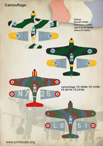 Print Scale PSL72127 1:72 Morane-Saulnier MS.406C1 1