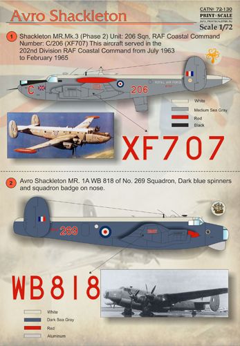 Print Scale PSL72130 1:72 Avro Shackleton 1