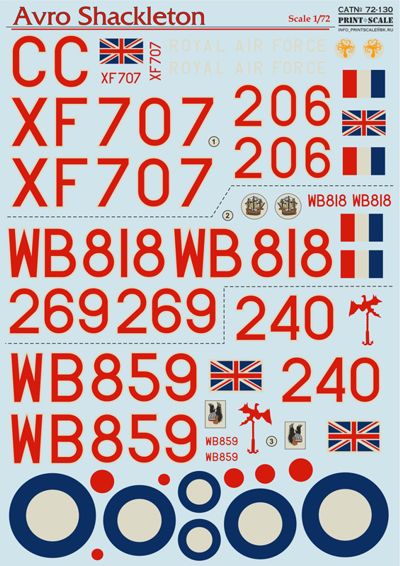 Print Scale PSL72130 1:72 Avro Shackleton 1