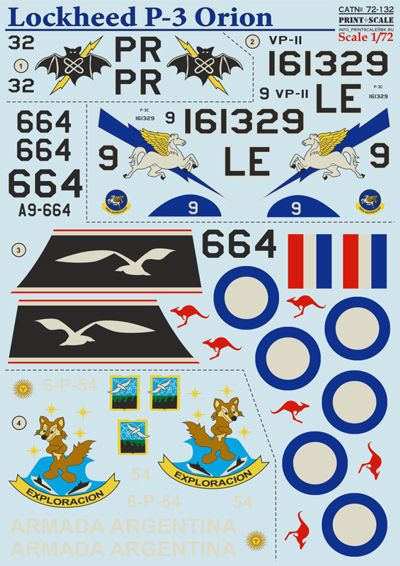Print Scale PSL72132 1:72 Lockheed P-3C Orion 1