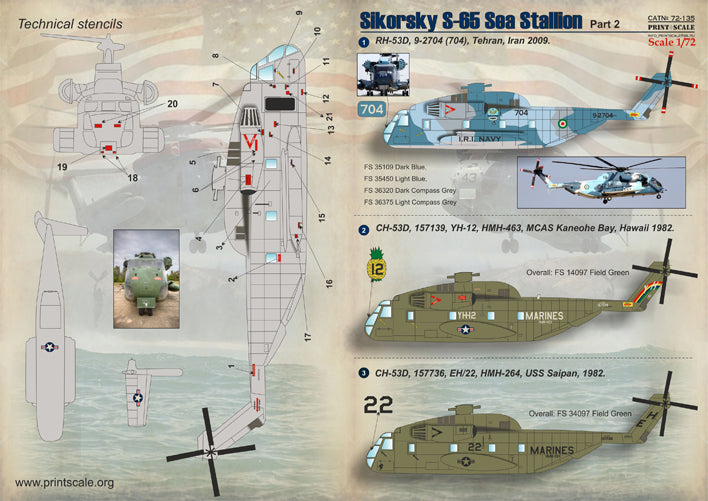 Print Scale PSL72135 1:72 Sikorsky S-65 Sea Stallion Part 2 1