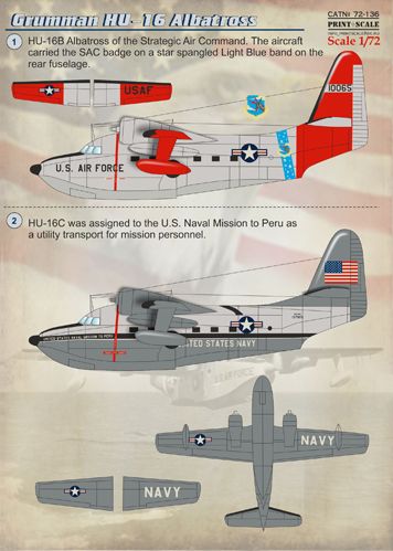 Print Scale PSL72136 1:72 Grumman HU-16 Albatross