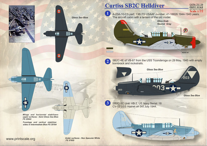Print Scale PSL72139 1:72 Curtiss SB2C Helldiver 1