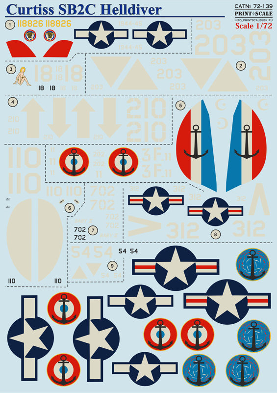 Print Scale PSL72139 1:72 Curtiss SB2C Helldiver 1
