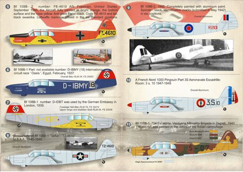 Print Scale PSL72143 1:72 Messerschmitt Bf-108B Taifun 1