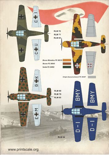 Print Scale PSL72143 1:72 Messerschmitt Bf-108B Taifun 1