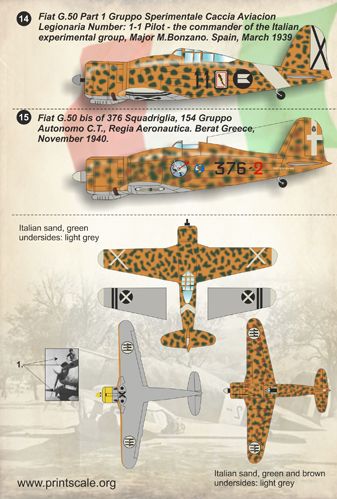 Print Scale PSL72144 1:72 Fiat G.50 Freccia 1