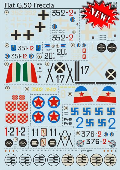 Print Scale PSL72144 1:72 Fiat G.50 Freccia 1