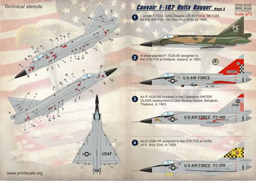 Print Scale PSL72147 1:72 Convair F-102A Delta Dagger Part 1 / 72-147 / 1