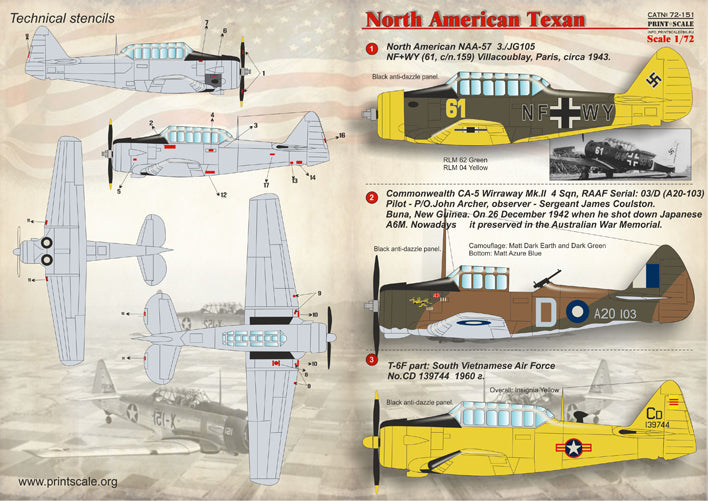 Print Scale PSL72151 1:72 North-American Texan 1
