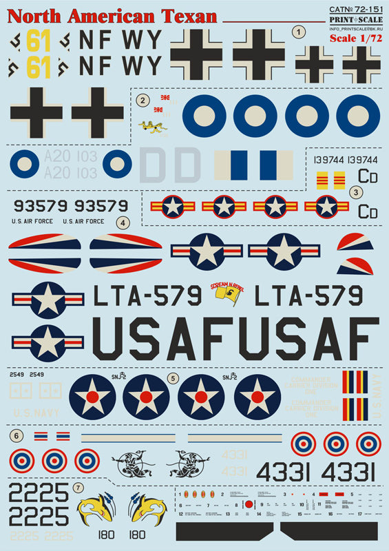 Print Scale PSL72151 1:72 North-American Texan 1