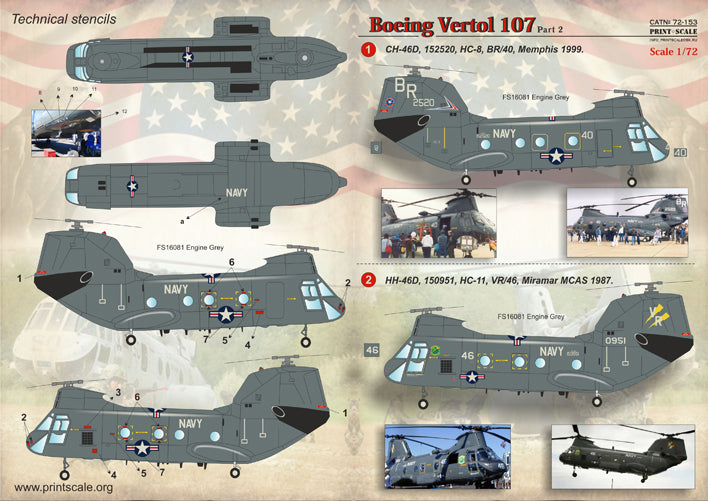 Print Scale PSL72153 1:72 Boeing Vertol 107 Part 2 1