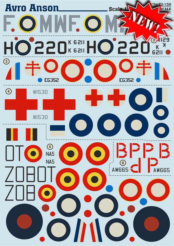 Print Scale PSL72156 1:72 Avro Anson 1