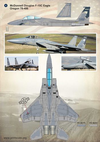 Print Scale PSL72158 1:72 McDonnell F-15C/F-15D Eagle Oregon ANG 1
