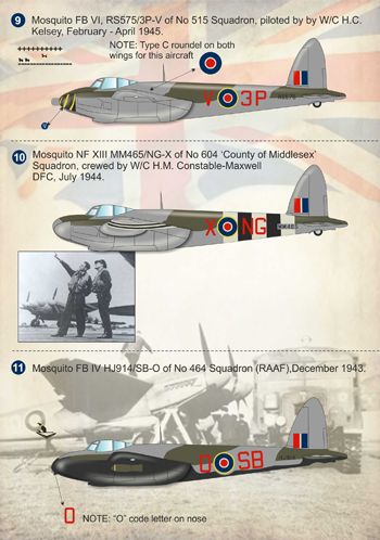 Print Scale PSL72159 1:72 DH Mosquito Multi-Variant RCAF/RAF/RAAF