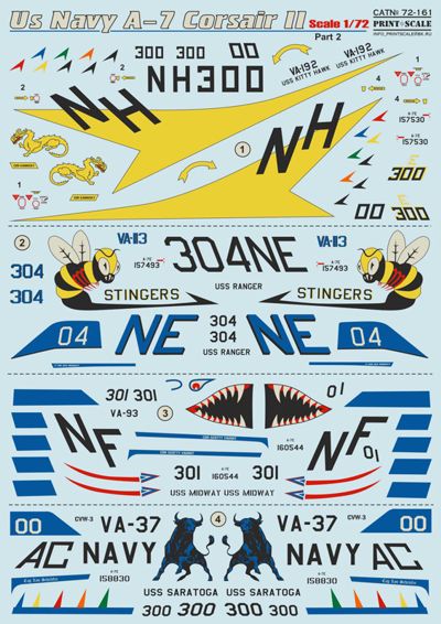 Print Scale PSL72161 1:72 LTV A-7E Corsair II Part 2