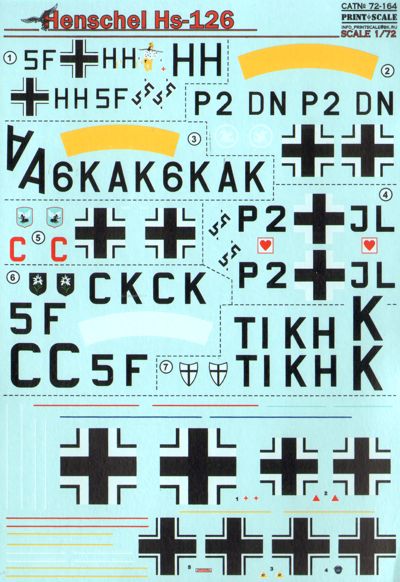 Print Scale PSL72164 1:72 Henschel Hs-126A-1/Hs-126B-1 [Hs-126B-2]