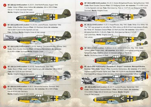 Print Scale PSL72166 1:72 Messerschmitt Bf-109G-2/Bf-109G-4 Early Aces