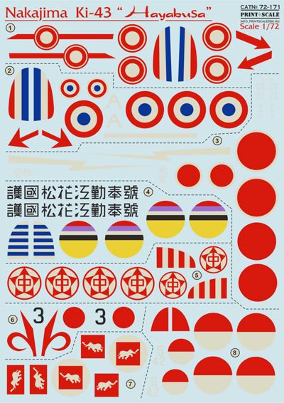 Print Scale PSL72171 1:72 Nakajima Ki-43 Hayabusa 1