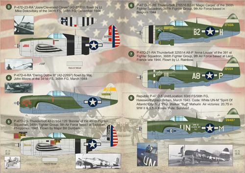 Print Scale PSL72173 1:72 Republic P-47D Thunderbolt 'Razorback' Aces 1