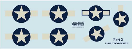 Print Scale PSL72173 1:72 Republic P-47D Thunderbolt 'Razorback' Aces 1